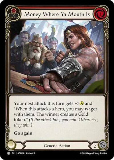 Money Where Ya Mouth Is (Red) - Armory Deck: Olympia, Prized Fighter FAB spoiler