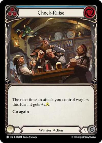 Check-Raise (Blue) - Armory Deck: Olympia, Prized Fighter FAB spoiler