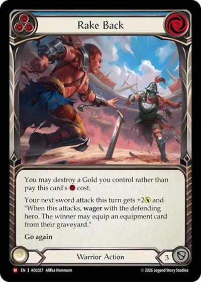 Rake Back (Blue) - Armory Deck: Olympia, Prized Fighter FAB spoiler