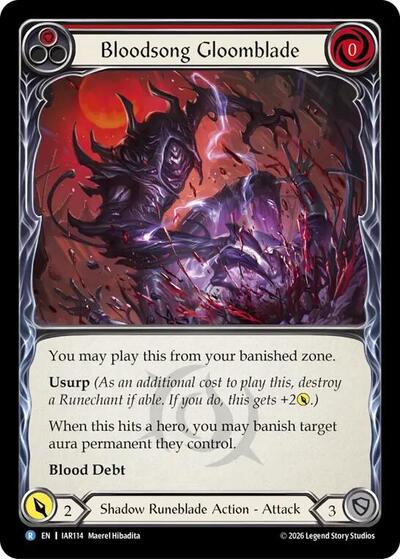 Bloodsong Gloomblade - Usurp the Shadow Throne FAB spoiler