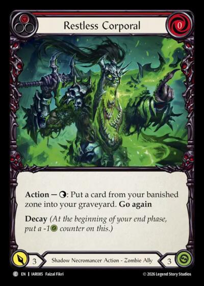 Restless Corporal - Usurp the Shadow Throne FAB spoiler