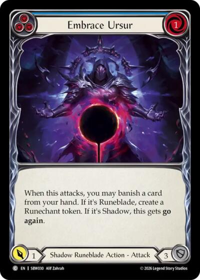 Embrace Ursur (Blue) - Silver Age: Usurp the Shadow Throne FAB spoiler