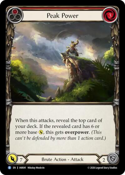 Peak Power (Red) - Usurp the Shadow Throne FAB spoiler