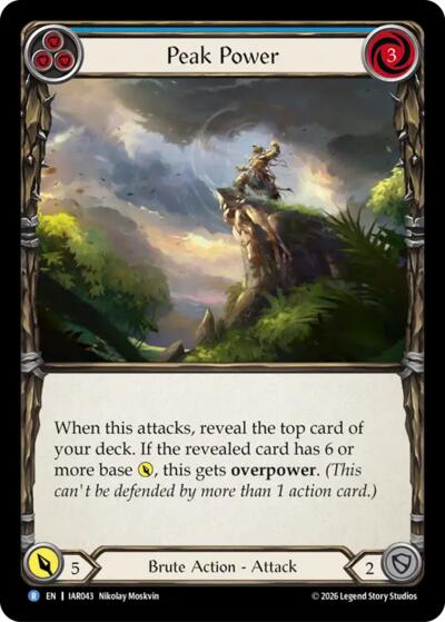 Peak Power (Blue) - Usurp the Shadow Throne FAB spoiler