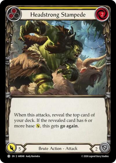 Headstrong Stampede (Yellow) - Usurp the Shadow Throne FAB spoiler