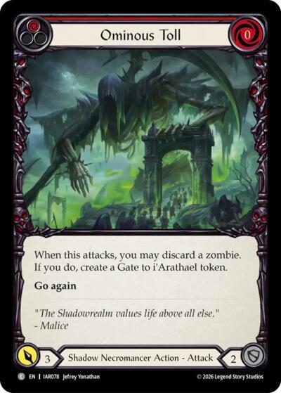 Ominous Toll (Red) - Usurp the Shadow Throne FAB spoiler