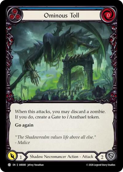 Ominous Toll (Blue) - Usurp the Shadow Throne FAB spoiler