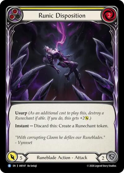 Runic Disposition (Yellow) - Usurp the Shadow Throne FAB spoiler