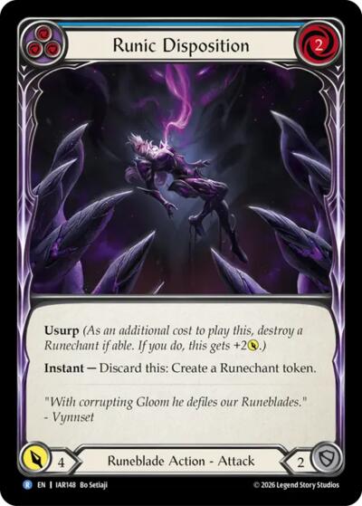Runic Disposition (Blue) - Usurp the Shadow Throne FAB spoiler