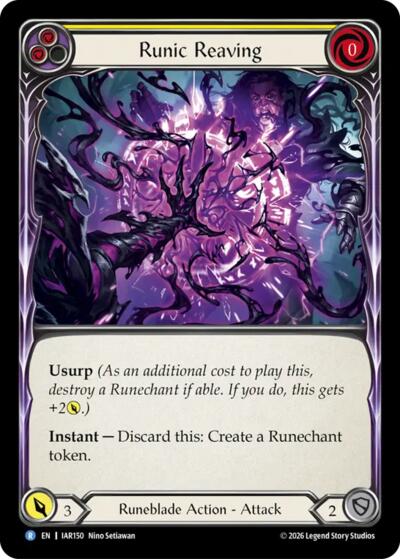 Runic Reaving (Yellow) - Usurp the Shadow Throne FAB spoiler