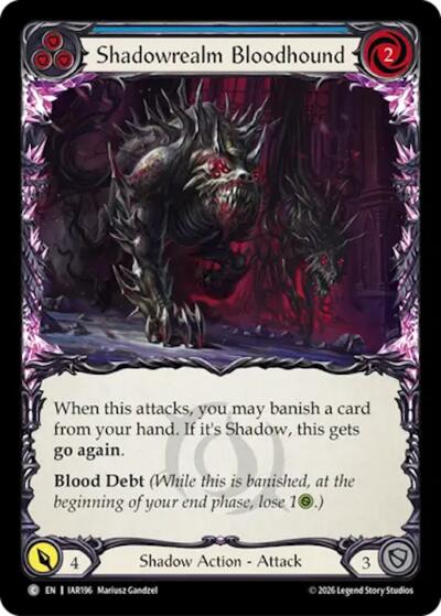 Shadowrealm Bloodhound (Blue) - Usurp the Shadow Throne FAB spoiler