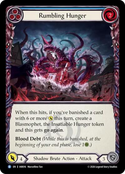Rumbling Hunger (Blue) - Usurp the Shadow Throne FAB spoiler