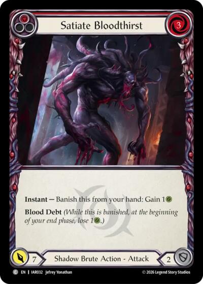 Satiate Bloodthirst (Red) - Usurp the Shadow Throne FAB spoiler