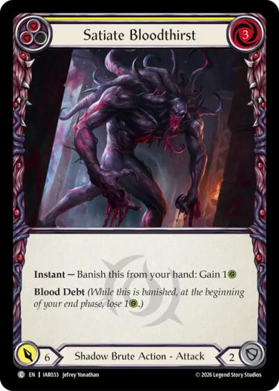 Satiate Bloodthirst (Yellow) - Usurp the Shadow Throne FAB spoiler