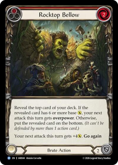 Rocktop Bellow (Red) - Usurp the Shadow Throne FAB spoiler