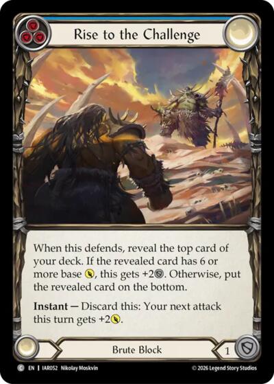 Rise to the Challenge (Blue) - Usurp the Shadow Throne FAB spoiler