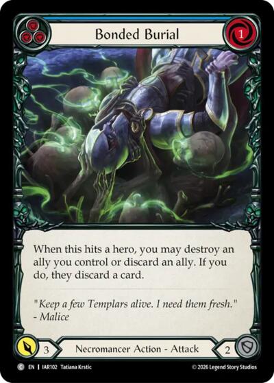 Bonded Burial (Blue) - Usurp the Shadow Throne FAB spoiler
