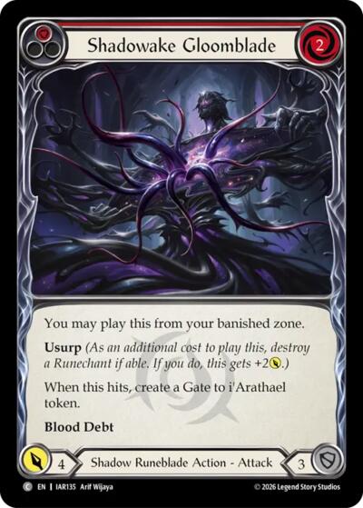 Shadowake Gloomblade (Red) - Usurp the Shadow Throne FAB spoiler
