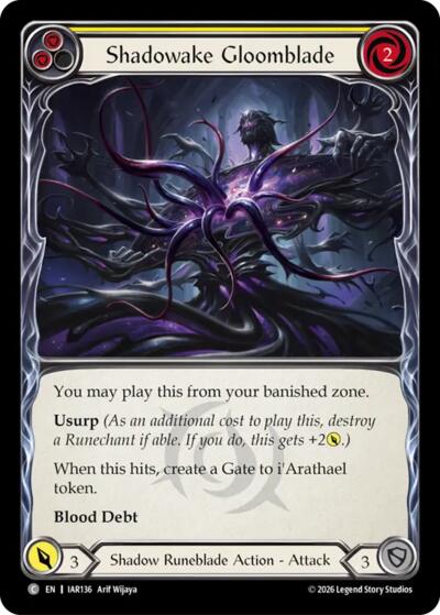 Shadowake Gloomblade (Yellow) - Usurp the Shadow Throne FAB spoiler
