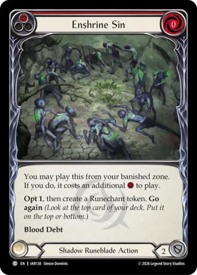 Enshrine Sin (Red) - Usurp the Shadow Throne FAB spoiler