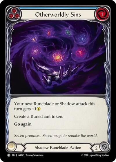 Otherworldly Sins (Blue) - Usurp the Shadow Throne FAB spoiler