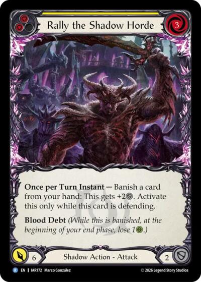 Rally the Shadow Horde (Yellow) - Usurp the Shadow Throne FAB spoiler